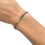 Pulsera Tenis Arcoiris Plata