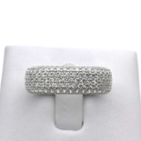 Anillo Rectangular con Circones Blancos