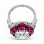 Bague en Pierre Précieuse Rouge