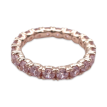 Rose Gold Plated Silver Ring with zircons