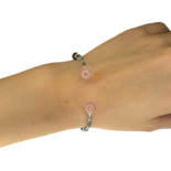 Rose Quartz, bracelet cerise ambre