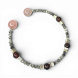 Rose Quartz, bracelet cerise ambre