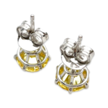 Runde Silberstecker mit Zirkonen 7 mm