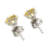 Runde Silberstecker mit Zirkonen 7 mm