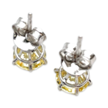 Runde Silberstecker mit Zirkonen 7 mm