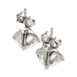 Runde Silberstecker mit Zirkonen 8 mm