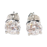 Pendientes Redondos de Plata con Circonitas 9 mm