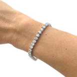 Pulsera de Tenis de Plata con Circonitas