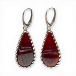 Silver amber earrings