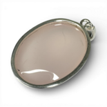 Silver and rose quartz pendant