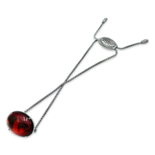 Pulsera de Plata con Ámbar Rojo