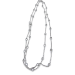 Silver chain with zircons