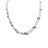 Silver chain with zircons