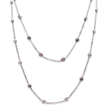 Silver chain with zircons