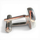 Silver cufflinks with amber “Smiley”