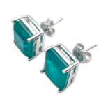 Silver earrings Paraiba