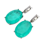 Silver earrings Paraiba