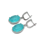 Pendientes de Plata con Paraiba y Circonitas