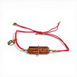 Silver gold plated amber bracelet