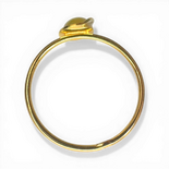 Silver gold plated amber ring