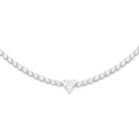 Collar de Plata Corazón con Circonitas