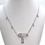 Silber Halskette Pin
