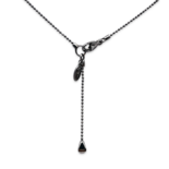 Silver necklace with amber