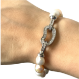 Silver pearl bracelet