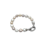 Silver pearl bracelet