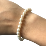 Silver pearl bracelet