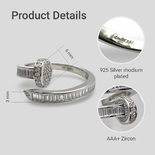 Срібна каблучка «Ніготь