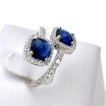 Anillo de Plata con Circonitas Azules