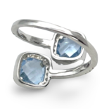 Anillo de Plata con Circonitas Azules