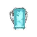 Silberring mit Paraiba und Zirkonen