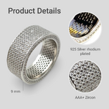 Silberring mit weißen Zirkonen