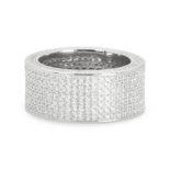 Silberring mit weißen Zirkonen