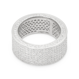 Silberring mit weißen Zirkonen