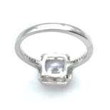 Silver ring with white zircon