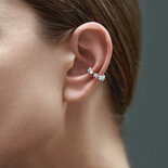 Silver zircon Ear Cuff Stars