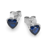 Pendientes de plata con circonitas y corazones