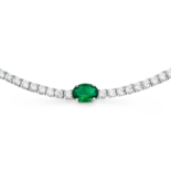 Collar de circonitas de plata