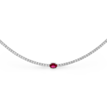 Silver Zircon Necklace