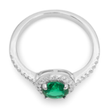 Anillo de plata con circonitas