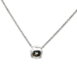 Single Round Cut Silver Necklace