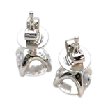 Square Silver Studs with zircons 8x8 mm