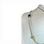 Tennis necklace with 4 stones