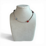Tennis necklace with 4 stones