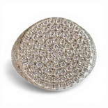 Weißer Pavé-Kleinfingerring