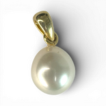 White Pearl gold plated silver necklace