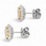 Gelbe Edelstein-Ohrringe